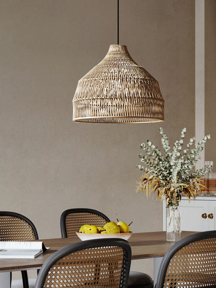 Outdoor Furniture Cafe - Lampu gantung rotan kreatif sederhana, lampu