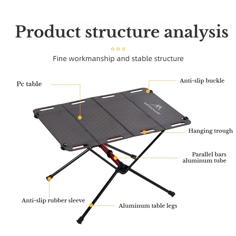 Folding Picnic Table - Meja Piknik Portabel MOUNTAINHIKER, Meja Pantai,