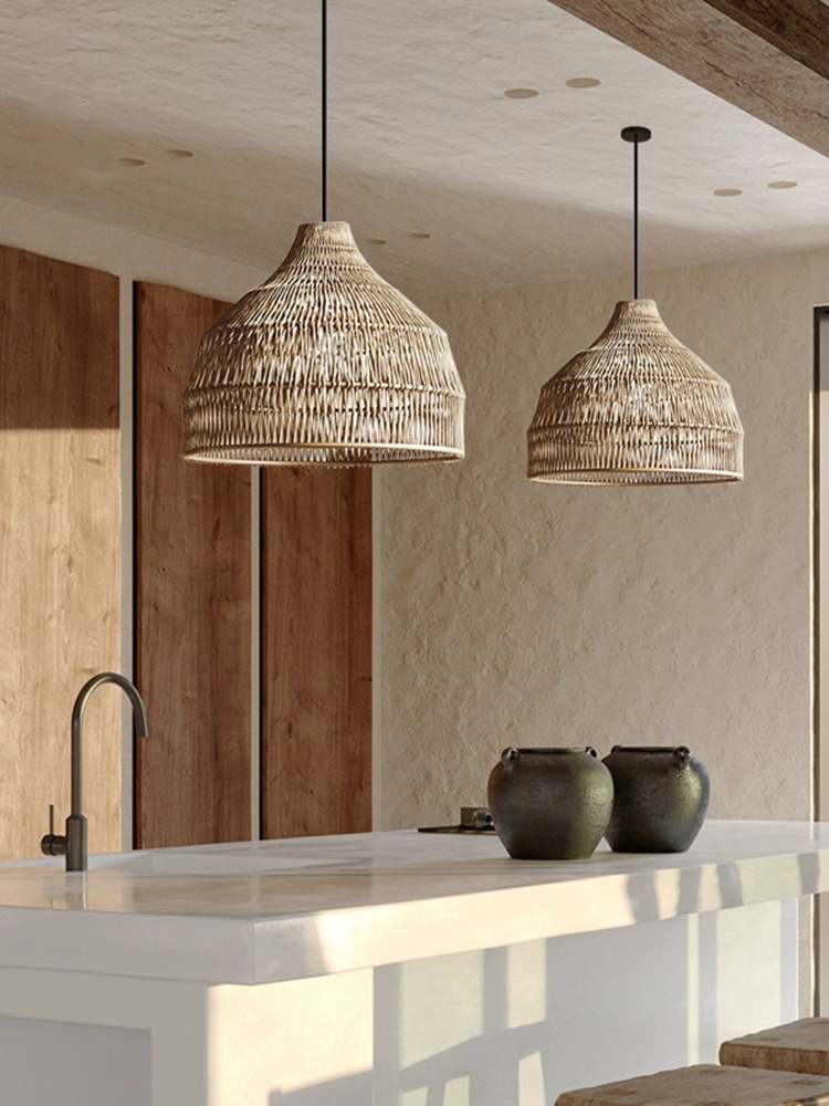 Lampu gantung rotan kreatif se - Outdoor Furniture Cafe ulasan dan harga