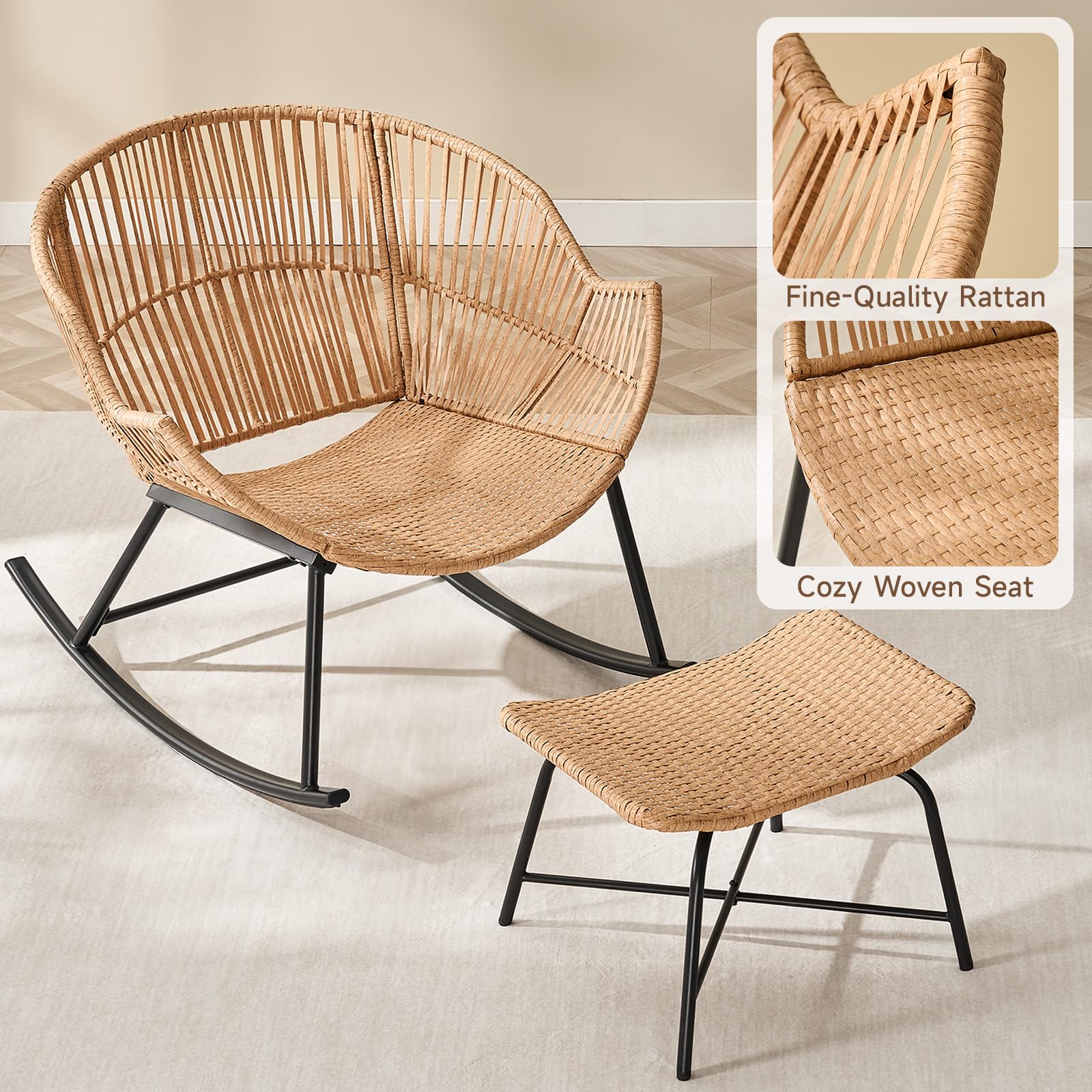 Kursi Goyang Papasan Rotan Abu - Outdoor Furniture Egg Chair ulasan dan harga