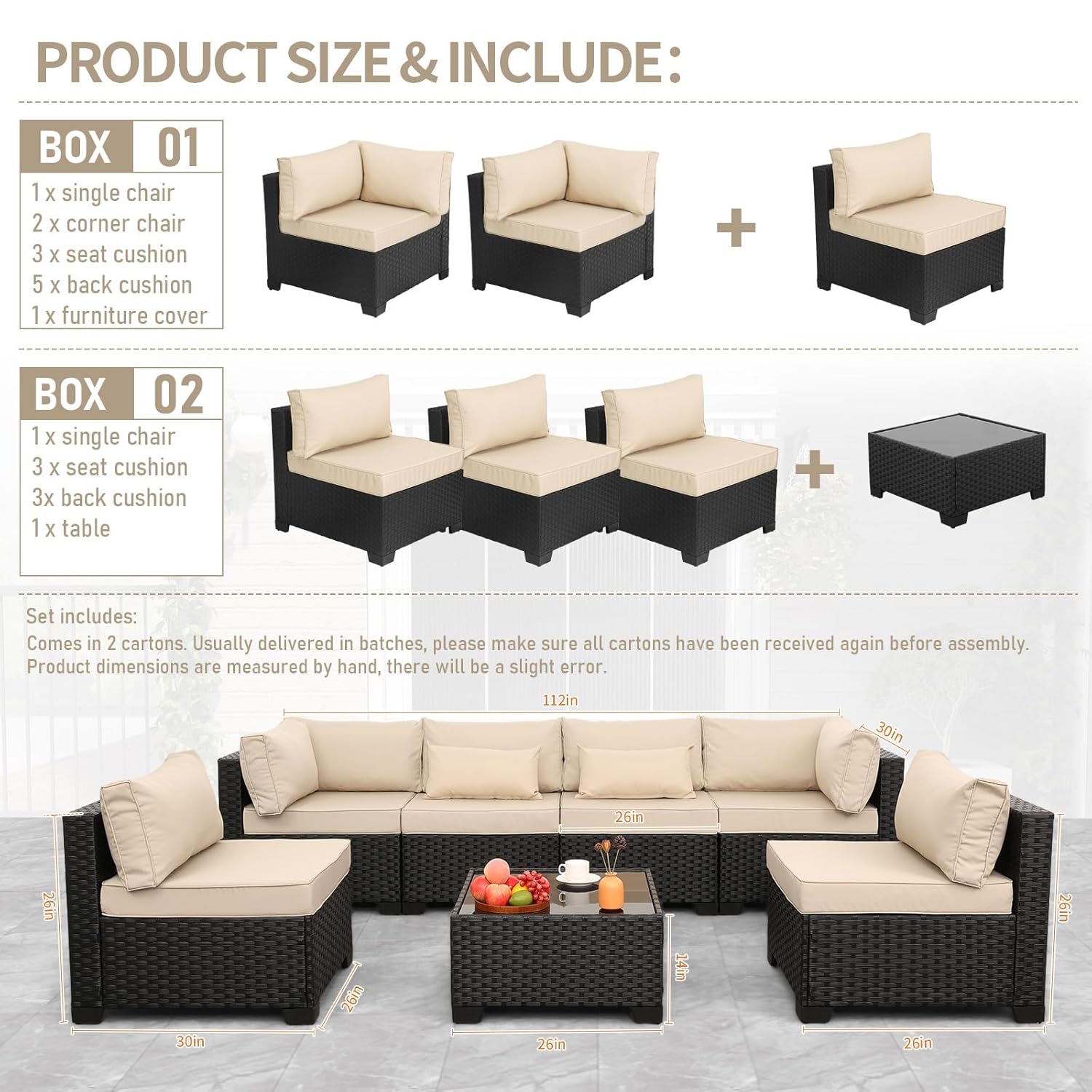 Set Sofa Seksional Rotan Anyam - Outdoor Furniture Cushions ulasan dan harga