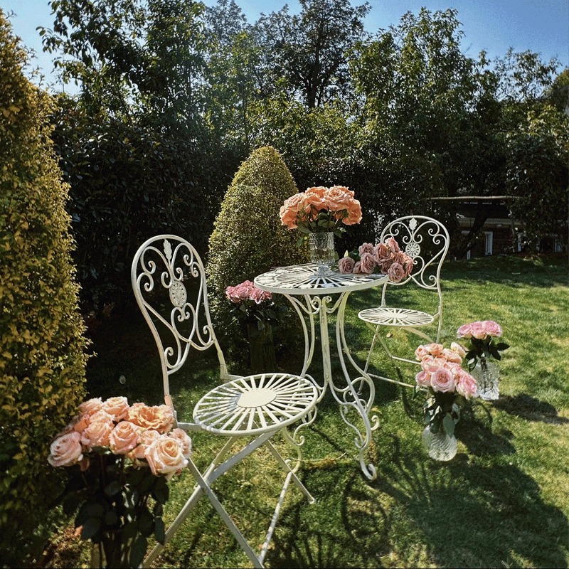 Meja dan Kursi Besi Vintage Pr - Outdoor Furniture Cafe ulasan dan harga