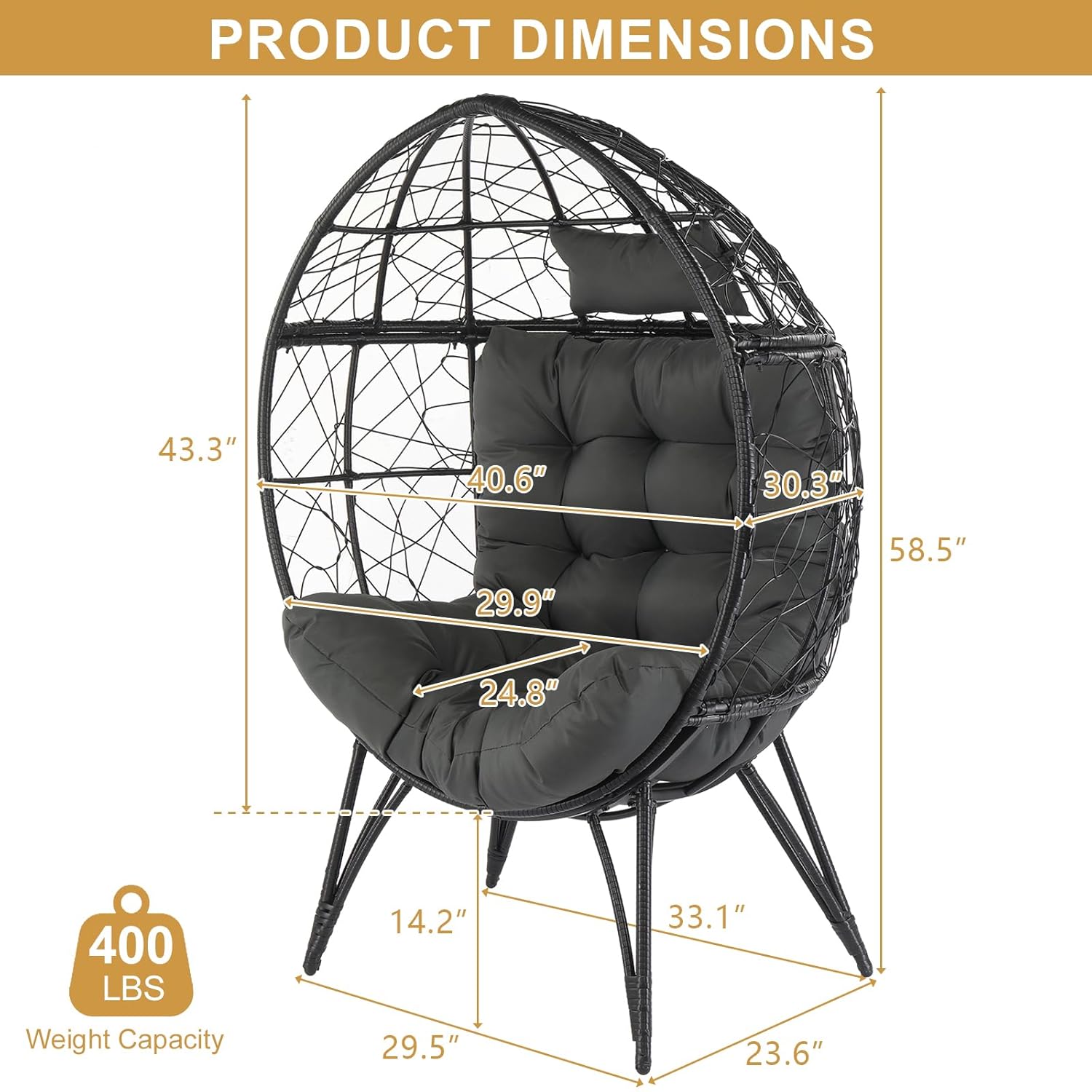 Kursi Telur Rotan Ukuran Besar - Outdoor Furniture Egg Chair ulasan dan harga