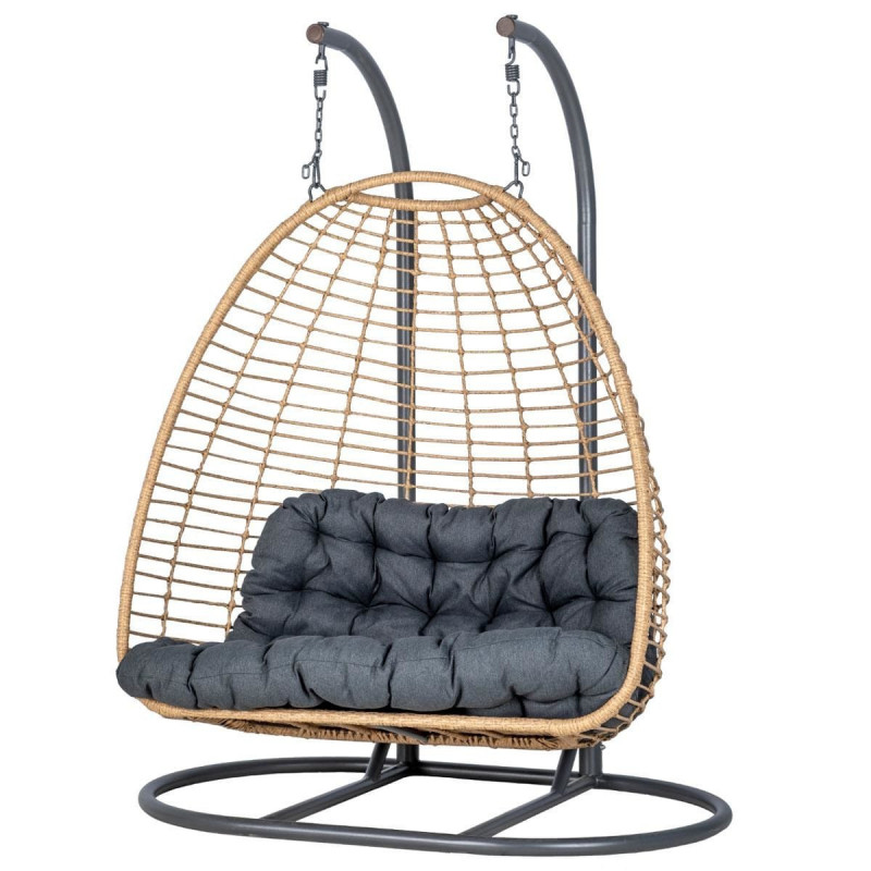 Kursi Gantung Mewah 2-Dudukan  - Outdoor Furniture Egg Chair ulasan dan harga
