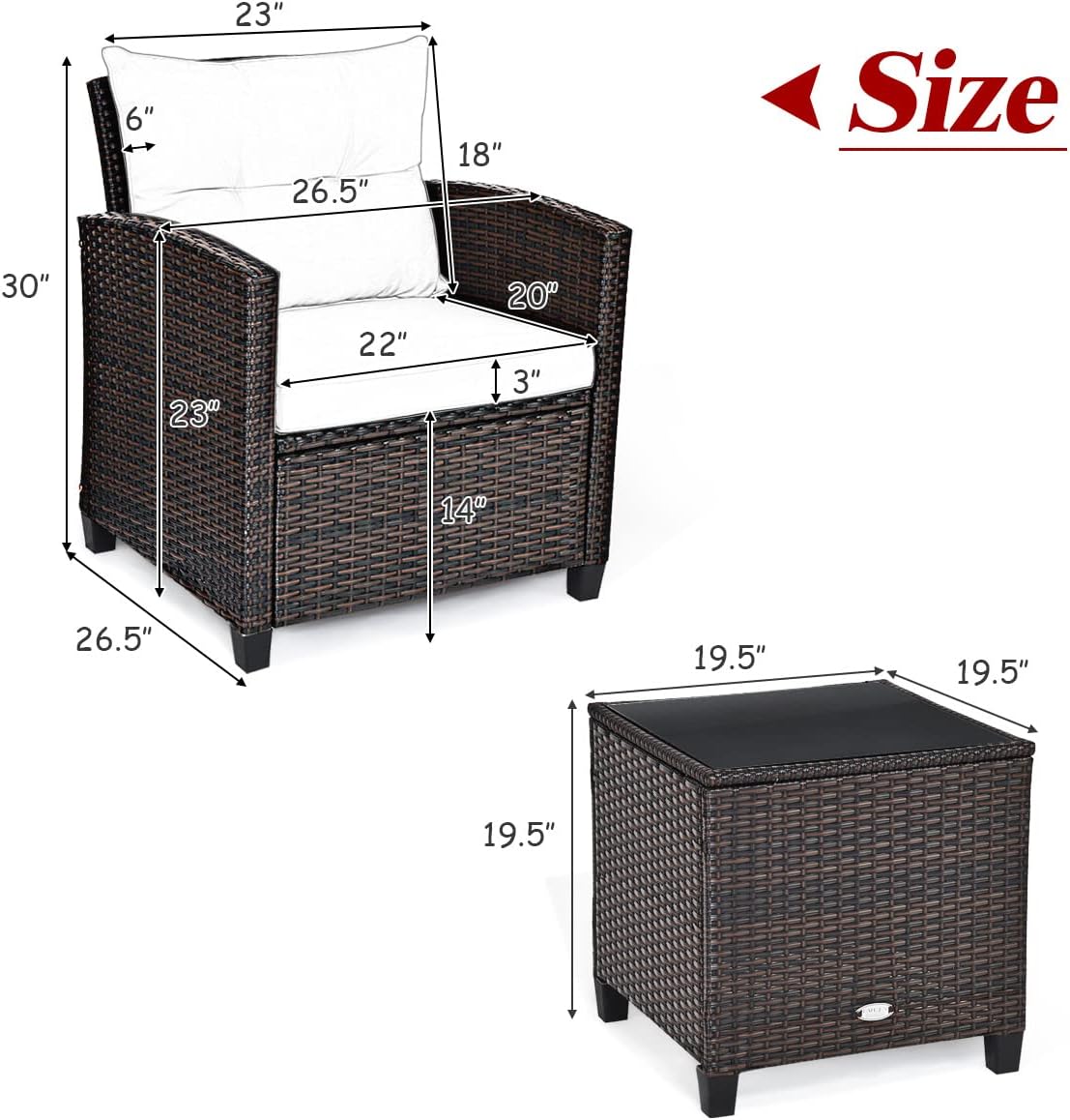 Set Furnitur Teras 3 Buah, Set - Outdoor Furniture Cushions ulasan dan harga