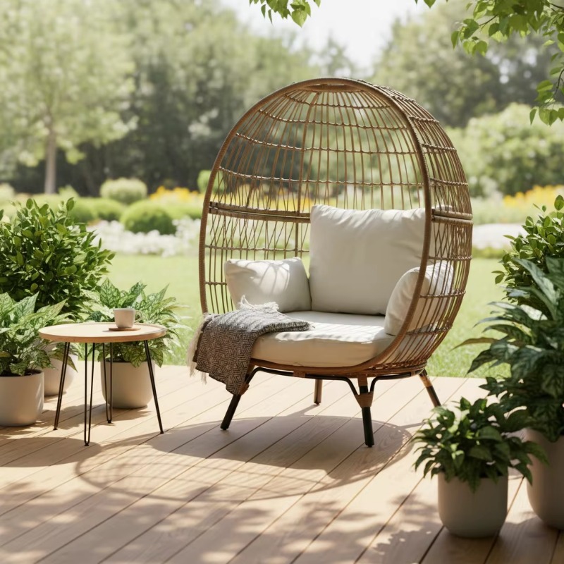 Kursi telur rotan anyaman berk - Outdoor Furniture Egg Chair ulasan dan harga